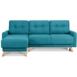 KONSIMO Ecksofa  Visna ¦ blau ¦ Maße (cm): B: 228 H: 79
