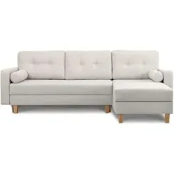 KONSIMO Ecksofa  Eriso ¦ weiß ¦ Maße (cm): B: 240 H: 75