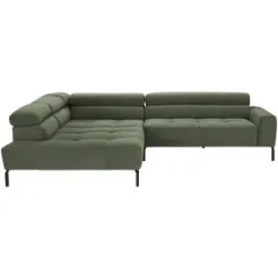 Max Schelling Ecksofa verstellbare Kopfteile MS Verve ¦ grün ¦ Maße (cm): B: 311
