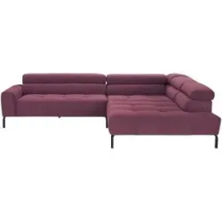 Max Schelling Ecksofa verstellbare Kopfteile MS Verve ¦ lila/violett ¦ Maße