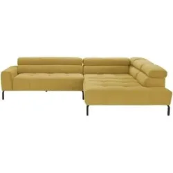 Max Schelling Ecksofa verstellbare Kopfteile MS Verve ¦ gelb ¦ Maße (cm): B: 311