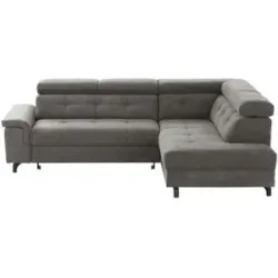 Höffner Ecksofa  Frieda ¦ grau ¦ Maße (cm): B: 271 H: 87 T: 207.0