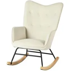 Höffner Schaukelstuhl  Epper ¦ beige ¦ Maße (cm): B: 62,5 H: 93