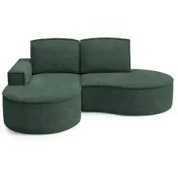 Höffner Ecksofa  Flow ¦ grün ¦ Maße (cm): B: 210 H: 88