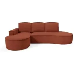 Höffner Ecksofa  Flow ¦ rot ¦ Maße (cm): B: 277 H: 88