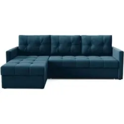 Höffner Ecksofa  Olivia ¦ blau ¦ Maße (cm): B: 230 H: 86
