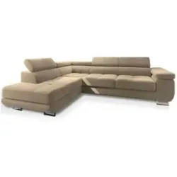MASSENO, MASSENO Ecksofa mit Schlaffunktion Selva ¦ creme ¦ Maße (cm): B: 277 H: 90