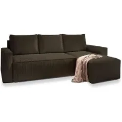 MASSENO Ecksofa mit Schlaffunktion Potaro ¦ braun ¦ Maße (cm): B: 230 H: 85