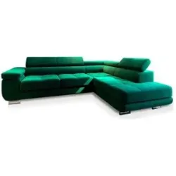 MASSENO Ecksofa mit Schlaffunktion Selva ¦ grün ¦ Maße (cm): B: 277 H: 90