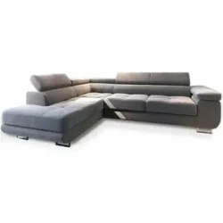 MASSENO Ecksofa mit Schlaffunktion Selva ¦ grau ¦ Maße (cm): B: 277 H: 90