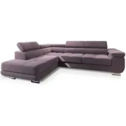 MASSENO Ecksofa mit Schlaffunktion Selva ¦ lila/violett ¦ Maße (cm): B: 277 H: