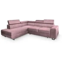 MASSENO Ecksofa mit Schlaffunktion Nola ¦ lila/violett ¦ Maße (cm): B: 253 H: 88
