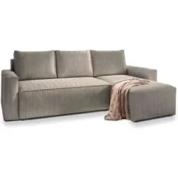 MASSENO Ecksofa mit Schlaffunktion Potaro ¦ beige ¦ Maße (cm): B: 230 H: 85