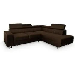 MASSENO Ecksofa mit Schlaffunktion Nola ¦ braun ¦ Maße (cm): B: 253 H: 88