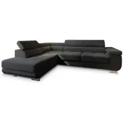 MASSENO Ecksofa mit Schlaffunktion Apiro ¦ schwarz ¦ Maße (cm): B: 277 H: 90