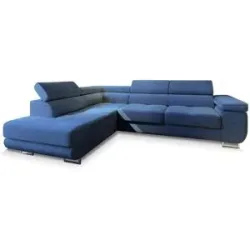MASSENO Ecksofa mit Schlaffunktion Apiro ¦ blau ¦ Maße (cm): B: 277 H: 90