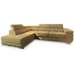 MASSENO Ecksofa mit Schlaffunktion Apiro ¦ gelb ¦ Maße (cm): B: 277 H: 90