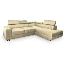 MASSENO Ecksofa mit Schlaffunktion Nola ¦ creme ¦ Maße (cm): B: 253 H: 88
