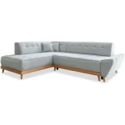 Miuform Ecksofa mit Schlaffunktion Dazzling Daisy ¦ grau ¦ Maße (cm): B: 253 H: