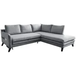 Miuform, Miuform Ecksofa mit Schlaffunktion Charming Charlie ¦ grau ¦ Maße (cm): B: 234