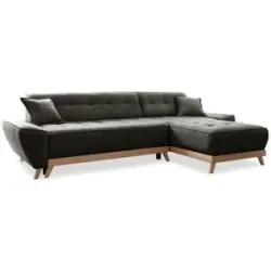 Miuform Ecksofa mit Schlaffunktion Dazzling Daisy ¦ schwarz ¦ Maße (cm): B: 260
