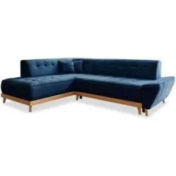 Miuform Ecksofa mit Schlaffunktion Dazzling Daisy ¦ blau ¦ Maße (cm): B: 253 H:
