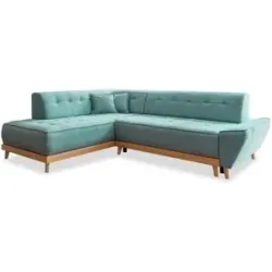 Miuform Ecksofa mit Schlaffunktion Dazzling Daisy ¦ türkis/petrol ¦ Maße (cm):