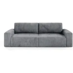 Höffner Einzelsofa mit Schlaffunktion Fano ¦ grau ¦ Maße (cm): B: 252 H: 79