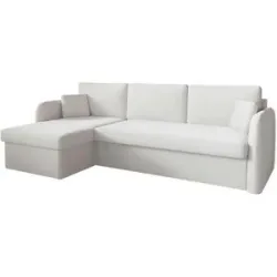 Höffner Ecksofa mit Schlaffunktion Nuuk ¦ beige ¦ Maße (cm): B: 222 H: 85