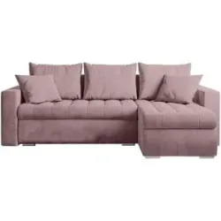 Höffner Ecksofa mit Schlaffunktion  Luis ¦ rosa/pink ¦ Maße (cm): B: 238 H: 85