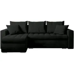 Höffner Ecksofa mit Schlaffunktion  Luis ¦ schwarz ¦ Maße (cm): B: 238 H: 85