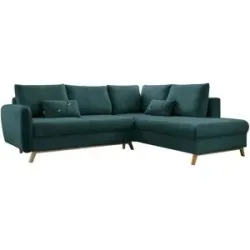 Miuform Ecksofa mit Schlaffuntkion Scandic Lagom ¦ türkis/petrol ¦ Maße (cm): B: