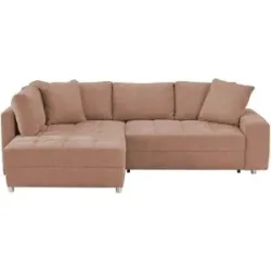 Bobb Ecksofa mit pflegeleichtem Bezug Arissa de Luxe ¦ rot ¦ Maße (cm): B: 268
