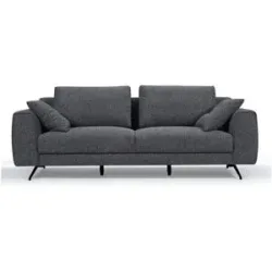 Furnhouse Einzelsofa  Detroit ¦ grau ¦ Maße (cm): B: 217 H: 84