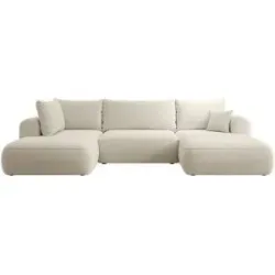 Selsey Wohnlandschaft mit Schlaffunktion Ovo ¦ beige ¦ Maße (cm): B: 375 H: 95