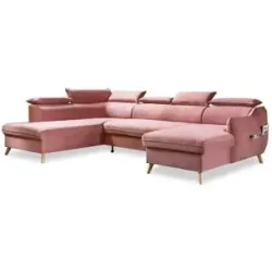 Miuform Wohnlandschaft mit Schlaffunktion Sweet Harmony ¦ rosa/pink ¦ Maße (cm):