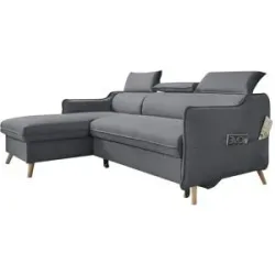 Miuform Ecksofa mit Schlaffunktion Sweet Harmony ¦ grau ¦ Maße (cm): B: 228 H: