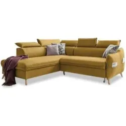 Miuform Ecksofa mit Schlaffunktion Sweet Harmony ¦ gelb ¦ Maße (cm): B: 253 H: