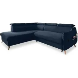 Miuform Ecksofa mit Schlaffunktion Sweet Harmony ¦ blau ¦ Maße (cm): B: 253 H: