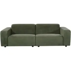 uno Einzelsofa aus Cord Sani ¦ grün ¦ Maße (cm): B: 243 H: 72 T: 105.0