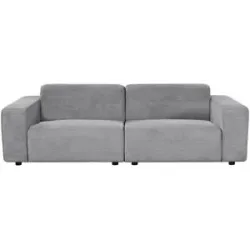 uno Einzelsofa aus Cord Sani ¦ grau ¦ Maße (cm): B: 243 H: 72 T: 105.0