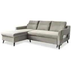 Miuform Ecksofa mit Schlaffunktion Stylish Stan ¦ beige ¦ Maße (cm): B: 224 H: