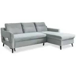 Miuform Ecksofa mit Schlaffunktion Stylish Stan ¦ blau ¦ Maße (cm): B: 224 H: 90