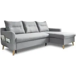 Miuform Ecksofa mit Schlaffunktion Stylish Stan ¦ grau ¦ Maße (cm): B: 224 H: 90