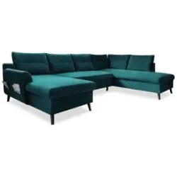 Miuform Wohnlandschaft mit Schlaffunktion Stylish Stan ¦ türkis/petrol ¦ Maße