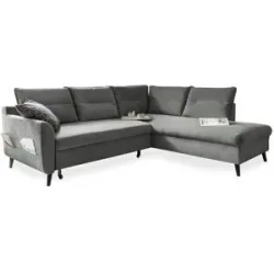 Miuform Ecksofa mit Schlaffunktion Stylish Stan ¦ grau ¦ Maße (cm): B: 228 H: 90