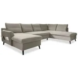 Miuform Wohnlandschaft mit Schlaffunktion Stylish Stan ¦ beige ¦ Maße (cm): B: