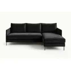Höffner Ecksofa  Bellis ¦ schwarz ¦ Maße (cm): B: 216 H: 95