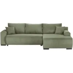 smart Ecksofa mit Schlaffunktion Nelly ¦ grün ¦ Maße (cm): B: 270 H: 85 T: 185.0