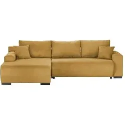 smart Ecksofa mit Schlaffunktion Nelly ¦ gelb ¦ Maße (cm): B: 270 H: 85 T: 185.0